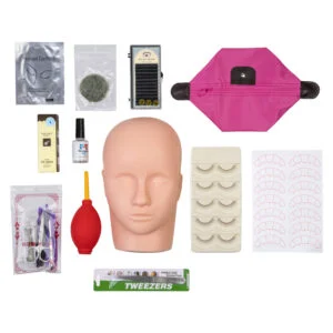Kopftrainingspuppe mit Wimpernapplikationstrainingsset